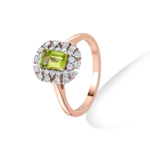 Color Pop Peridot Regal Halo Ring Sale price