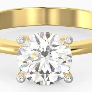 GIVA Jewellery Gold Mystic Aura Solitaire Diamond Ring